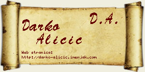 Darko Aličić vizit kartica